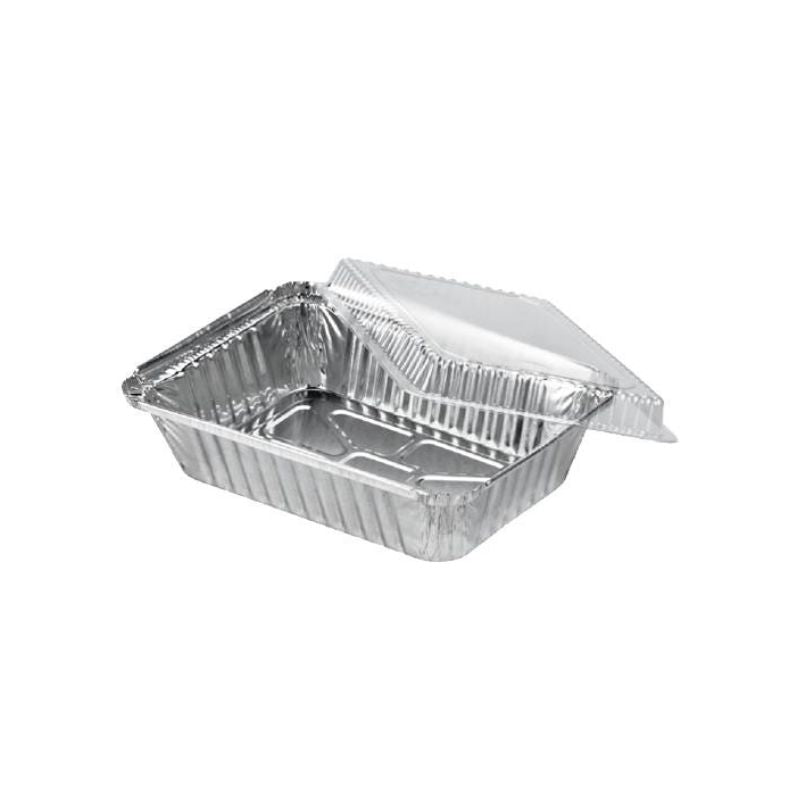 Foil Container With Clear Lid (100/Pack)